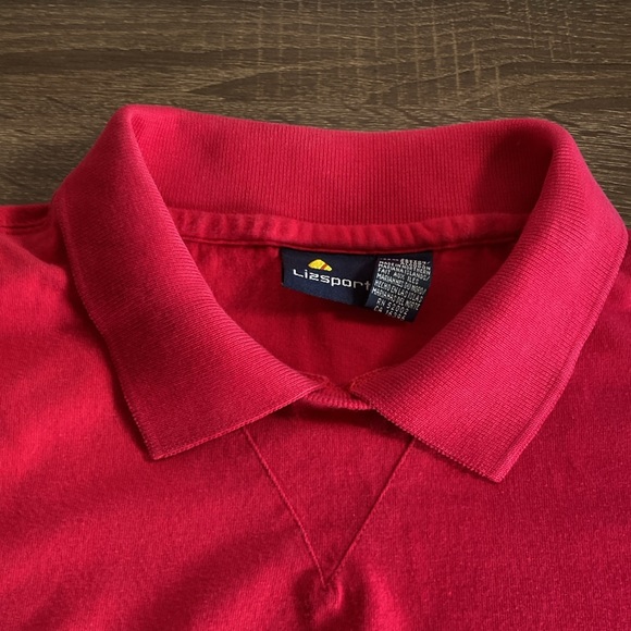 90’s Vintage Womens Large Liz Sport Red Polo EUC - Picture 4 of 7